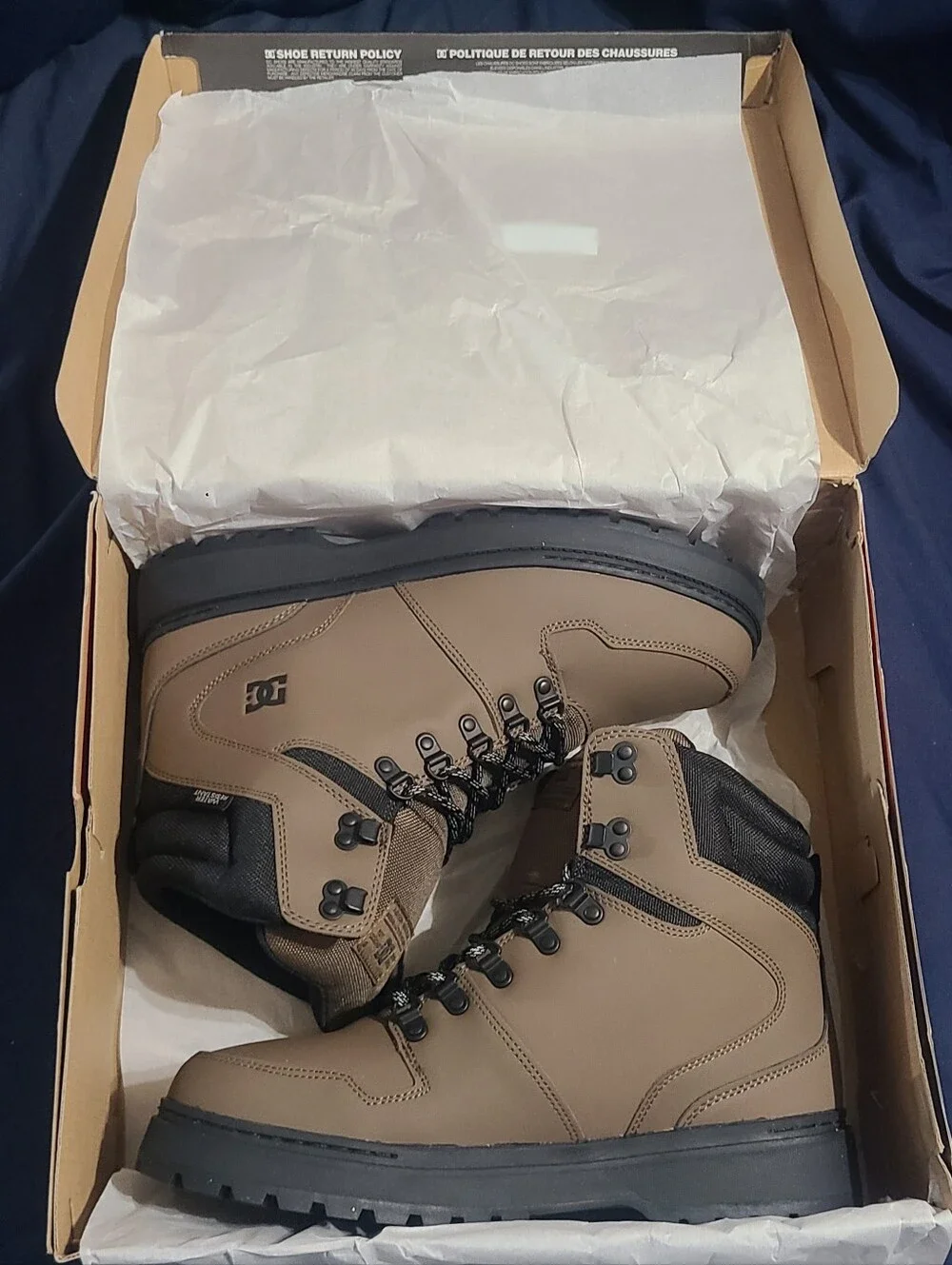 DC Peary TR Leather Boots, New In Original Box! Mens 10.5/Womens 12